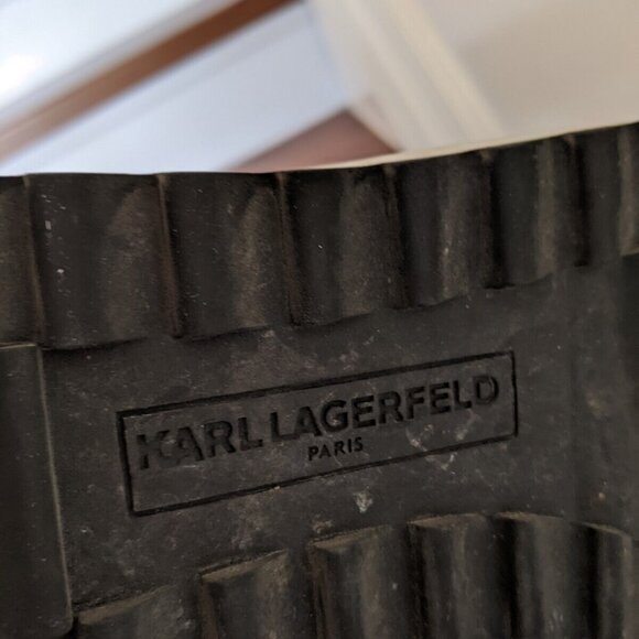 Karl Lagerfeld Paris men's white leather sneakers in size 10.5 - Picture 10 of 10